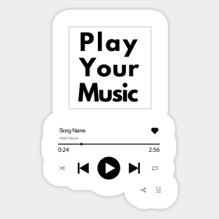 Play Music Sticker